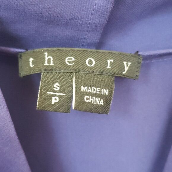 Theory Top Womens S Silk Shell V Neck Shawl Collar Career Office Quiet Luxury - Picture 2 of 7